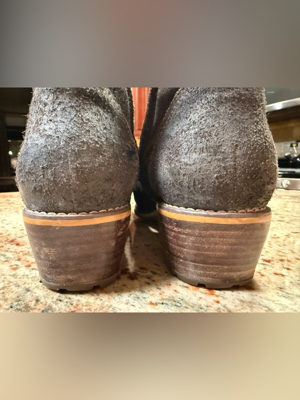 VTG Red Wing Womens 4904 Natasha Boot Size 10B Heritage Brown Suede Block Heel - Picture 12 of 15
